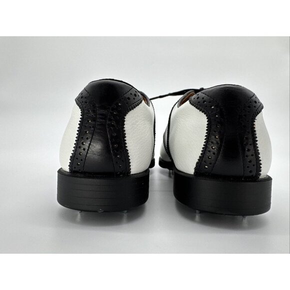 Ashworth Golf Shoe Men’s 10M Black & White Genuine Leather - Picture 10 of 10